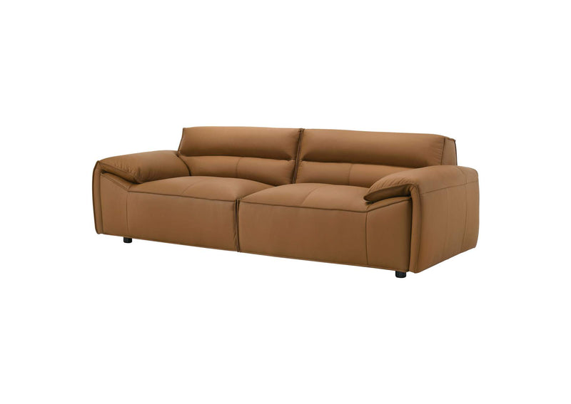 509501 Buxton Top Grain Leather Upholstered Sofa Orange