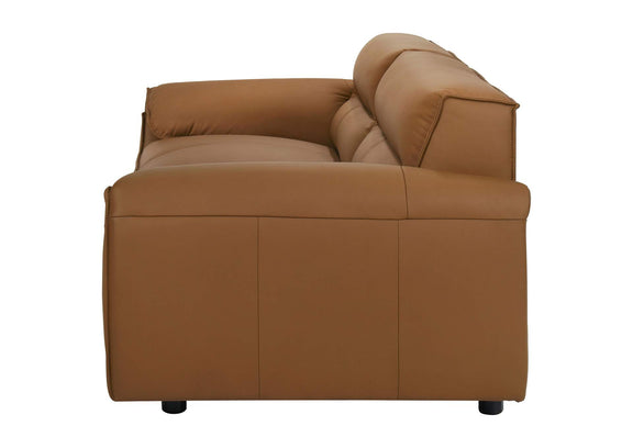 509501 Buxton Top Grain Leather Upholstered Sofa Orange