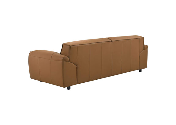 509501 Buxton Top Grain Leather Upholstered Sofa Orange