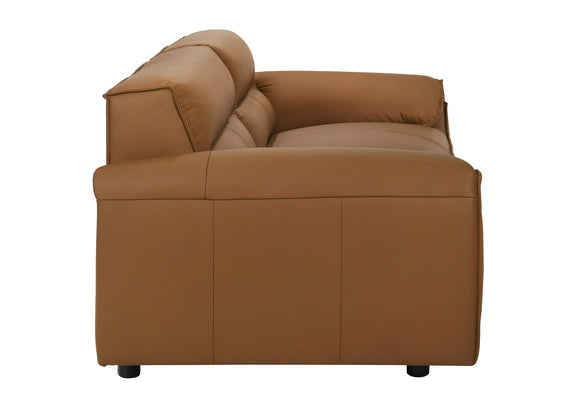 509501 Buxton Top Grain Leather Upholstered Sofa Orange