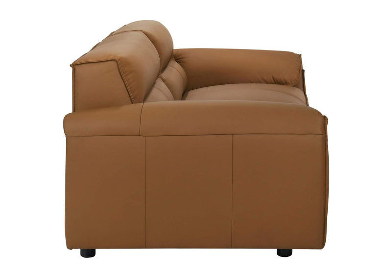 509501 Buxton Top Grain Leather Upholstered Sofa Orange