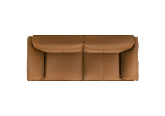 509501 Buxton Top Grain Leather Upholstered Sofa Orange