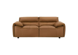 509502 Buxton Top Grain Leather Upholstered Loveseat Orange