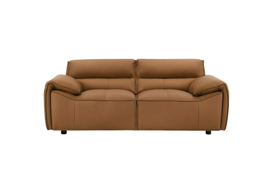 509502 Buxton Top Grain Leather Upholstered Loveseat Orange