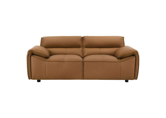 509502 Buxton Top Grain Leather Upholstered Loveseat Orange