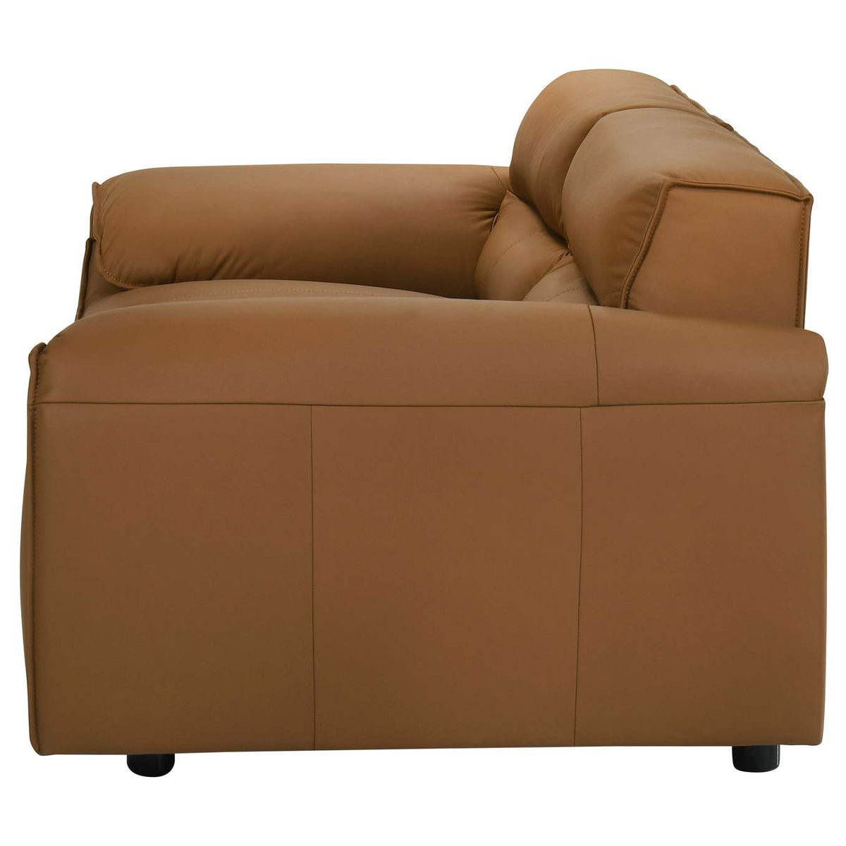 509502 Buxton Top Grain Leather Upholstered Loveseat Orange