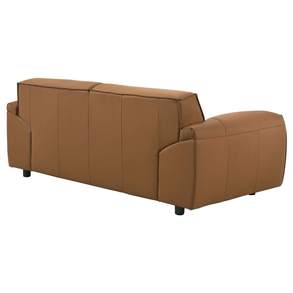 509502 Buxton Top Grain Leather Upholstered Loveseat Orange