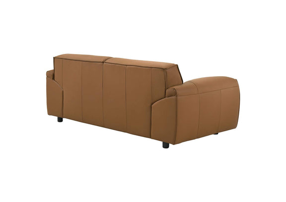 509502 Buxton Top Grain Leather Upholstered Loveseat Orange