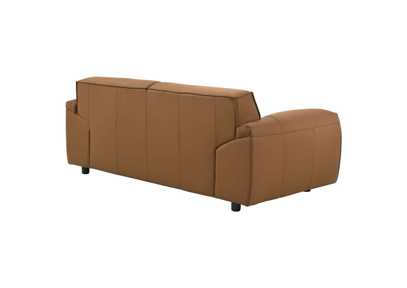 509502 Buxton Top Grain Leather Upholstered Loveseat Orange