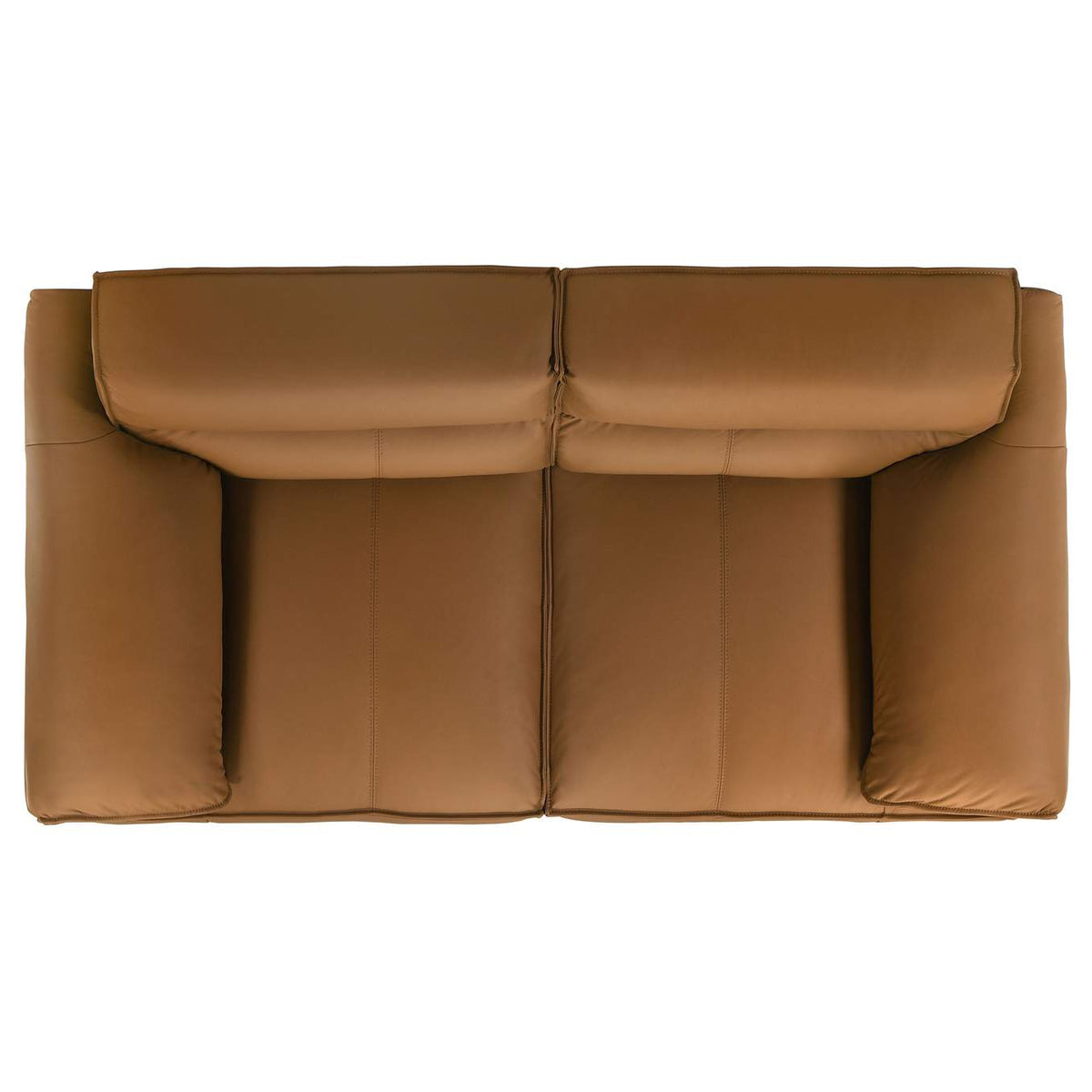 509502 Buxton Top Grain Leather Upholstered Loveseat Orange