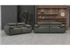509504-S2 Buxton 2-piece Leather Upholstered Sofa Set Graphite