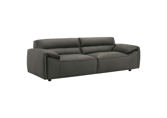 509504-S2 Buxton 2-piece Leather Upholstered Sofa Set Graphite