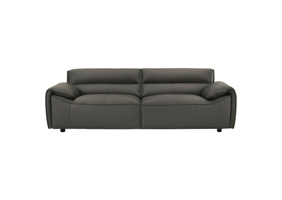 509504-S2 Buxton 2-piece Leather Upholstered Sofa Set Graphite