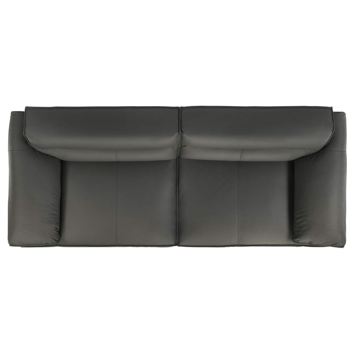 509504-S2 Buxton 2-piece Leather Upholstered Sofa Set Graphite