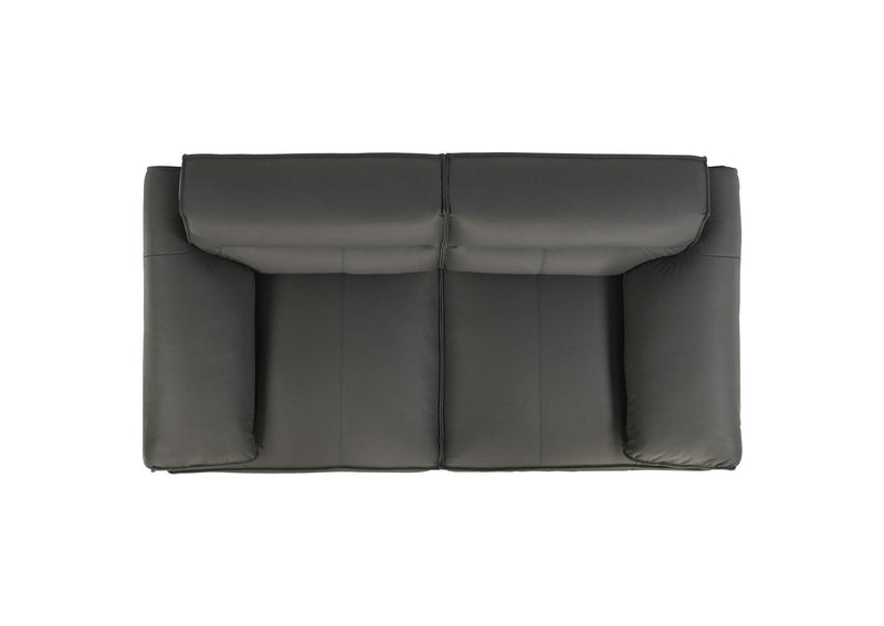 509504-S2 Buxton 2-piece Leather Upholstered Sofa Set Graphite