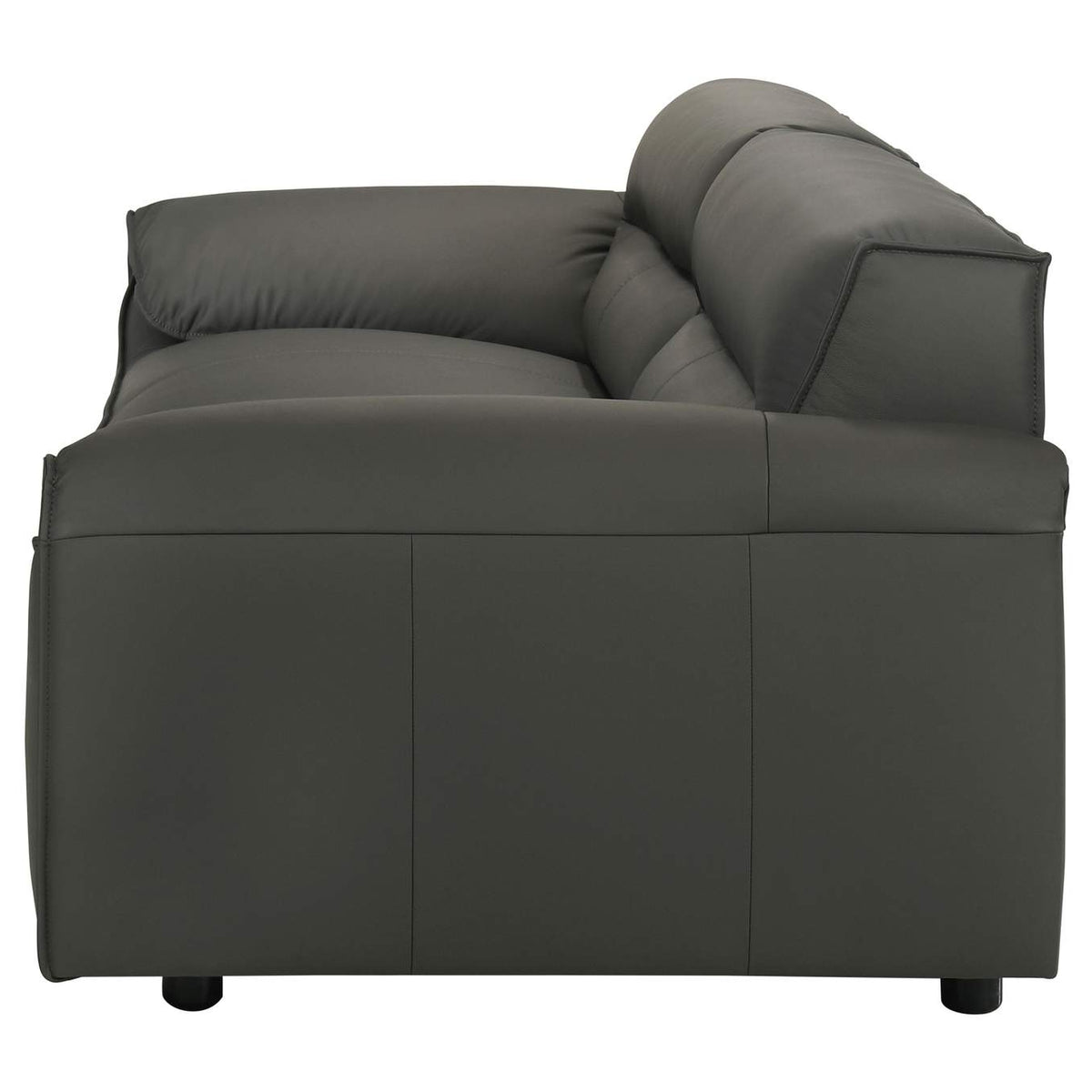 509504 Buxton Top Grain Leather Upholstered Sofa Graphite
