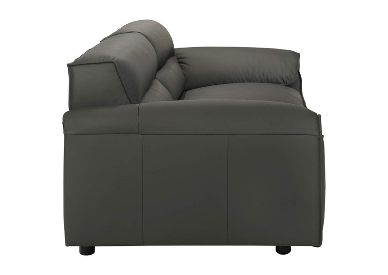 509504 Buxton Top Grain Leather Upholstered Sofa Graphite
