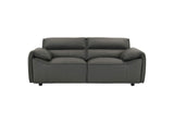 509505 Buxton Top Grain Leather Upholstered Loveseat Graphite