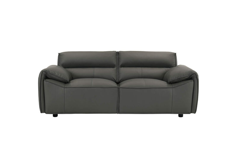 509505 Buxton Top Grain Leather Upholstered Loveseat Graphite