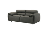 509505 Buxton Top Grain Leather Upholstered Loveseat Graphite