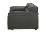 509505 Buxton Top Grain Leather Upholstered Loveseat Graphite