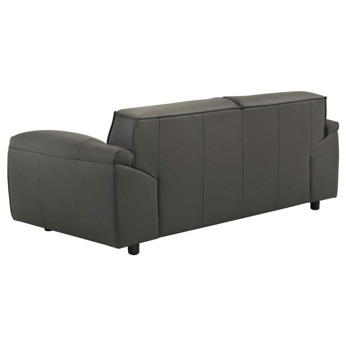 509505 Buxton Top Grain Leather Upholstered Loveseat Graphite