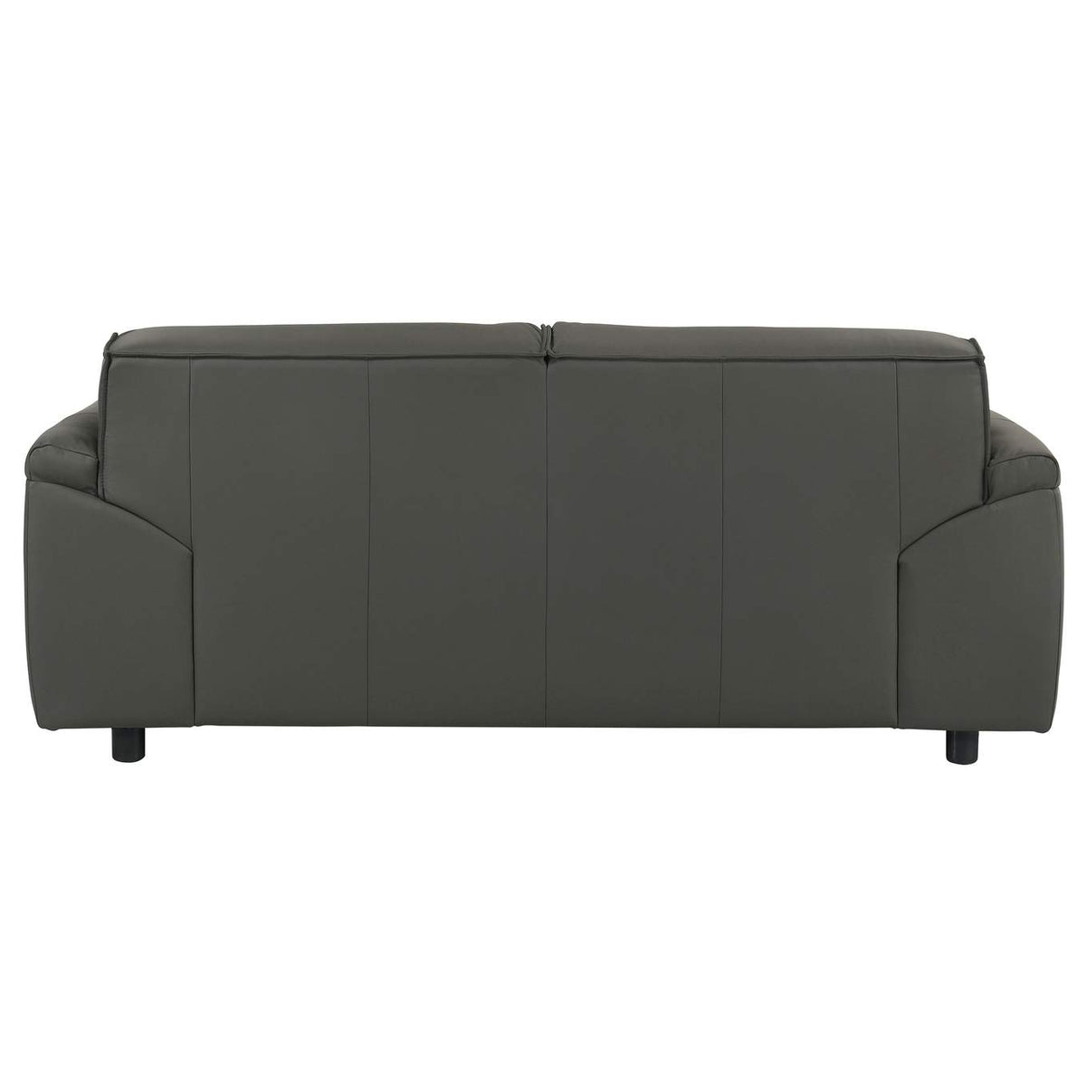 509505 Buxton Top Grain Leather Upholstered Loveseat Graphite