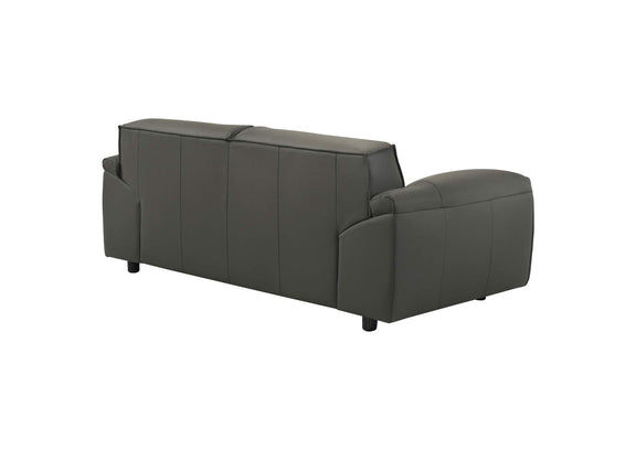 509505 Buxton Top Grain Leather Upholstered Loveseat Graphite