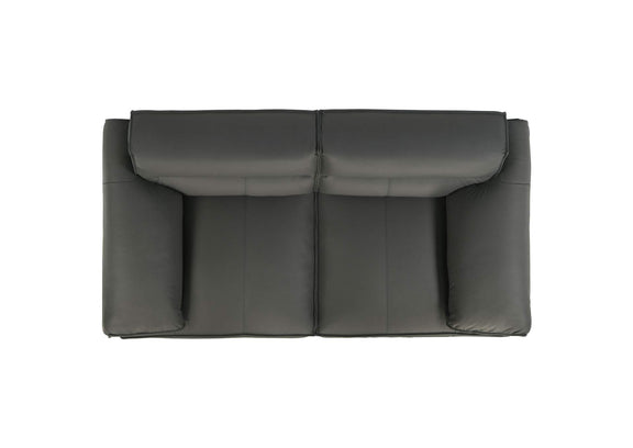 509505 Buxton Top Grain Leather Upholstered Loveseat Graphite