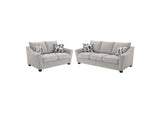 509671-S2 Tomkins 2-piece Boucle Upholstered Sofa Set Light Grey