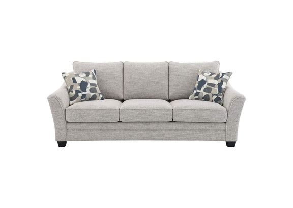 509671-S2 Tomkins 2-piece Boucle Upholstered Sofa Set Light Grey