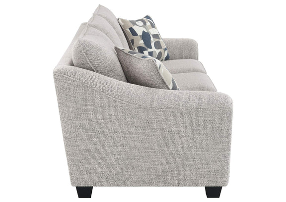 509671-S2 Tomkins 2-piece Boucle Upholstered Sofa Set Light Grey