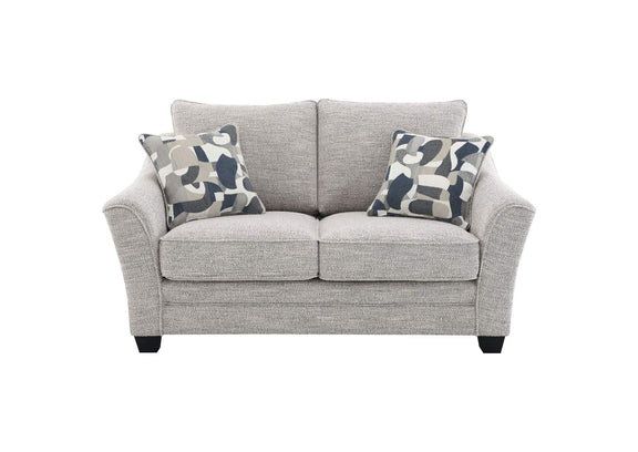 509671-S2 Tomkins 2-piece Boucle Upholstered Sofa Set Light Grey