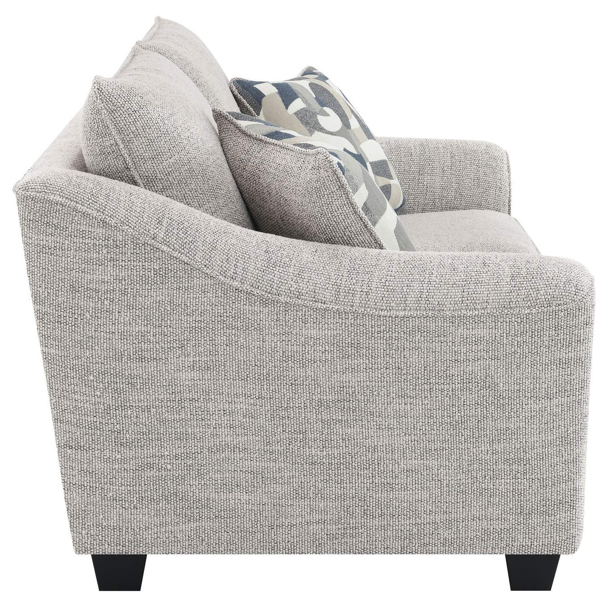 509671-S2 Tomkins 2-piece Boucle Upholstered Sofa Set Light Grey