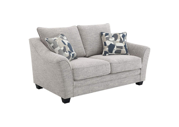 509671-S3 Tomkins 3-piece Boucle Upholstered Sofa Set Light Grey