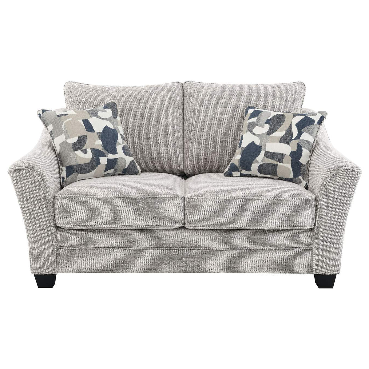 509671-S3 Tomkins 3-piece Boucle Upholstered Sofa Set Light Grey