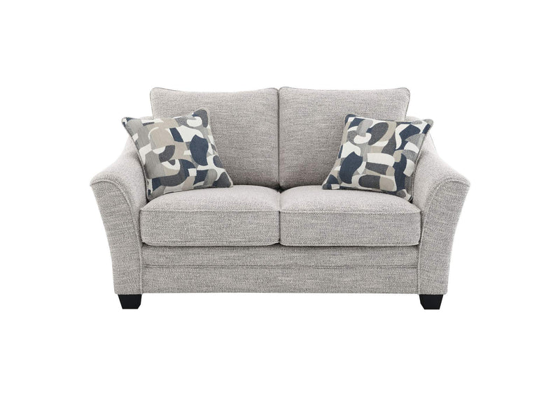 509671-S3 Tomkins 3-piece Boucle Upholstered Sofa Set Light Grey