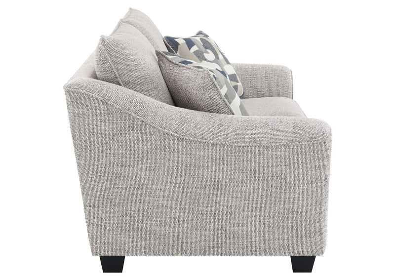 509671-S3 Tomkins 3-piece Boucle Upholstered Sofa Set Light Grey