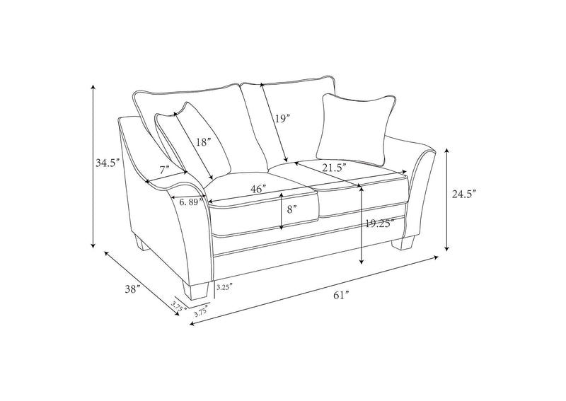 509671-S3 Tomkins 3-piece Boucle Upholstered Sofa Set Light Grey