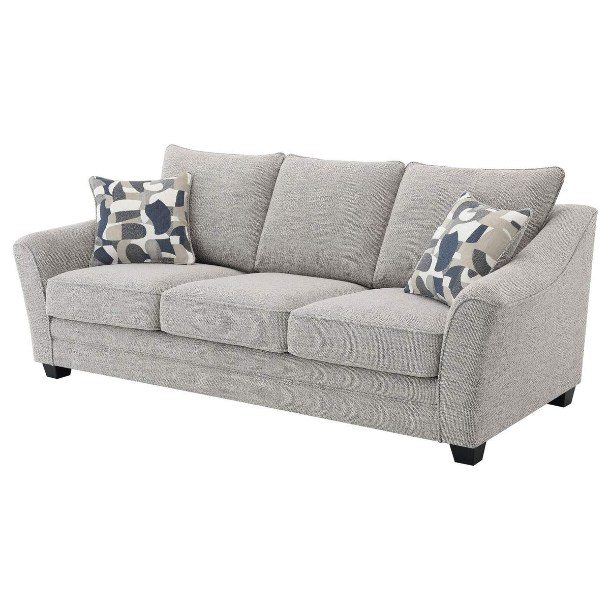 509671 Tomkins Boucle Upholstered Sofa Light Grey