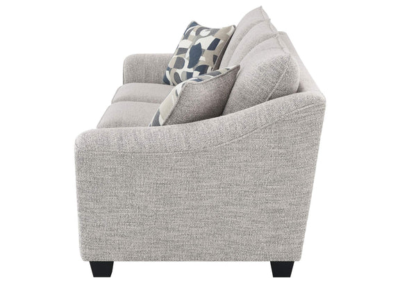 509671 Tomkins Boucle Upholstered Sofa Light Grey