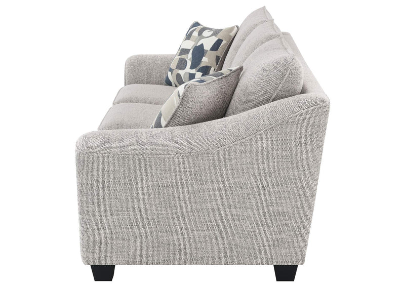 509671 Tomkins Boucle Upholstered Sofa Light Grey