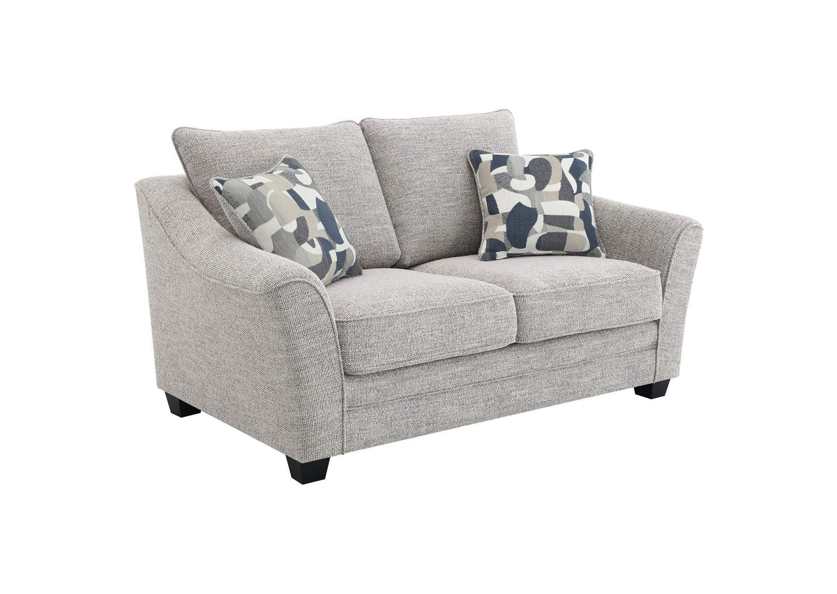 509672 Tomkins Boucle Upholstered Loveseat Light Grey