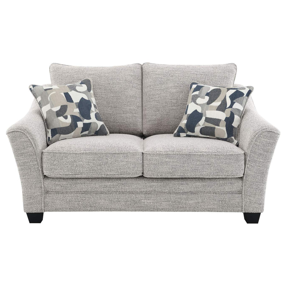 509672 Tomkins Boucle Upholstered Loveseat Light Grey
