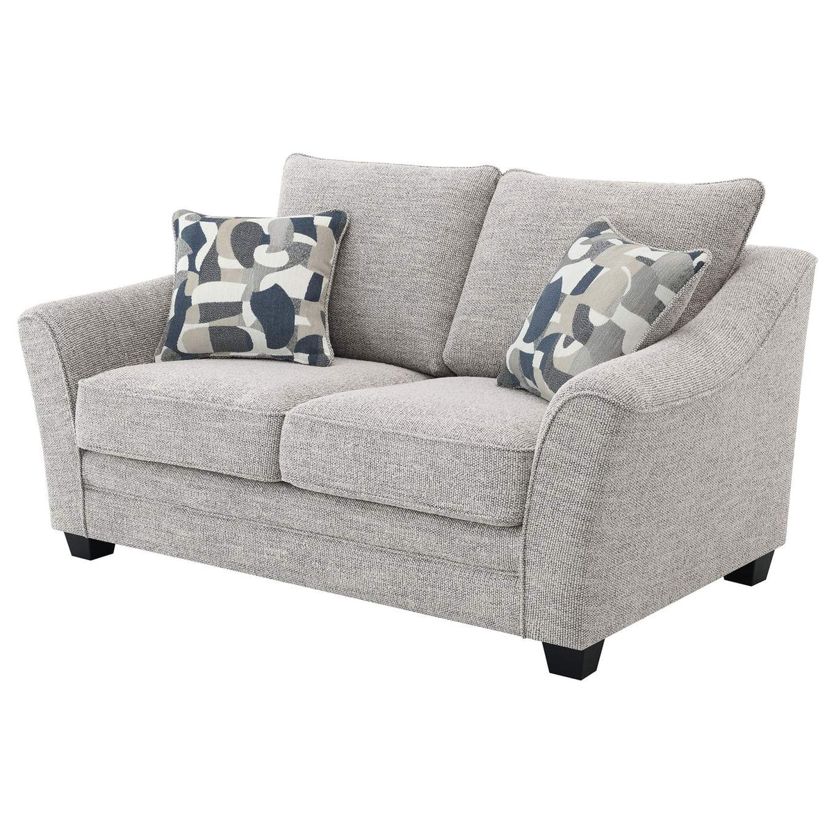 509672 Tomkins Boucle Upholstered Loveseat Light Grey