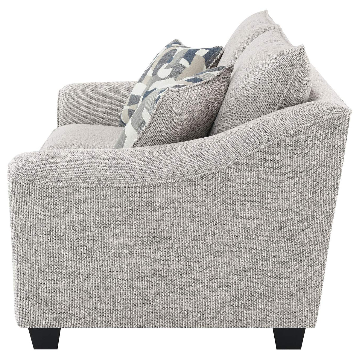 509672 Tomkins Boucle Upholstered Loveseat Light Grey