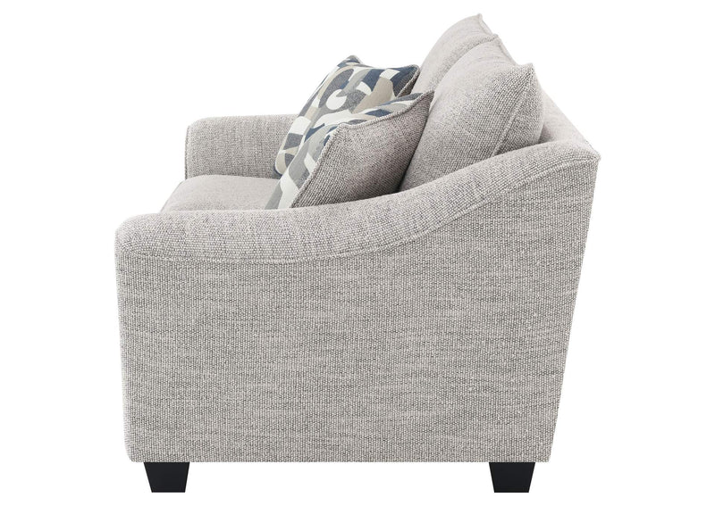 509672 Tomkins Boucle Upholstered Loveseat Light Grey