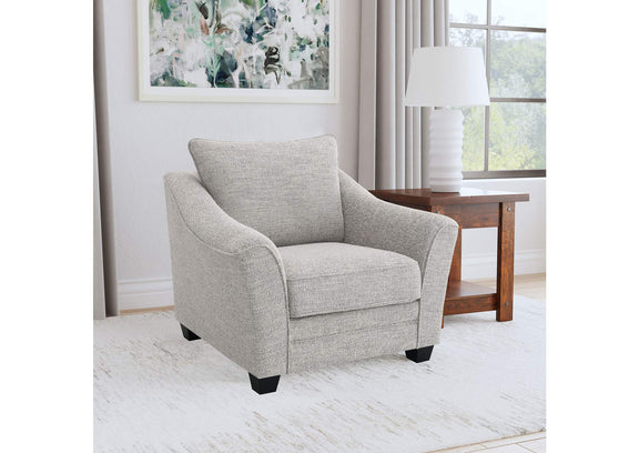 509673 Tomkins Boucle Upholstered Chair Light Grey