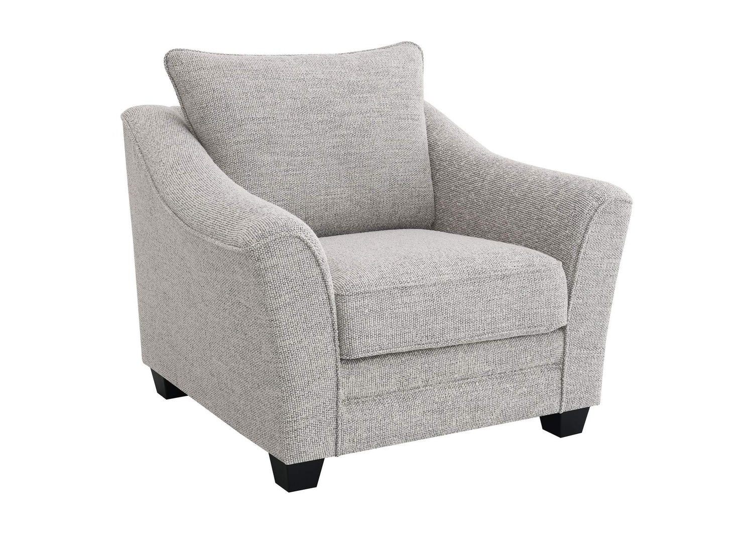 509673 Tomkins Boucle Upholstered Chair Light Grey