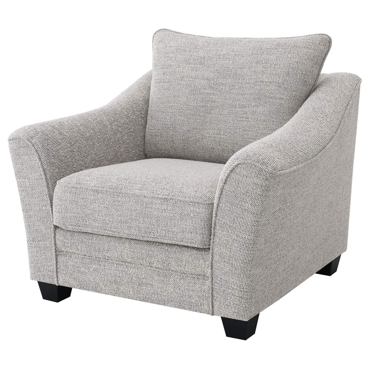 509673 Tomkins Boucle Upholstered Chair Light Grey